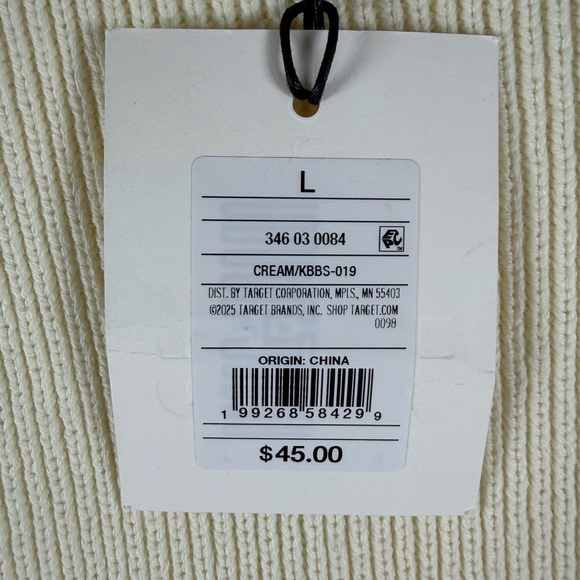 KBB by KAHLANA Women's Long Sleeve 'The Shoulder Pad Sweater' - Cream L - Picture 7 of 9